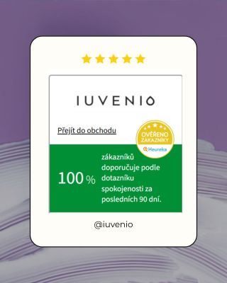 ✨100 % zákazníků doporučuje iuvenio. Nejvíce naši zákazníci hodnotili: 🥰kvalitu kosmetiky 🥰rychlost dodání 🥰náš zákaznický...